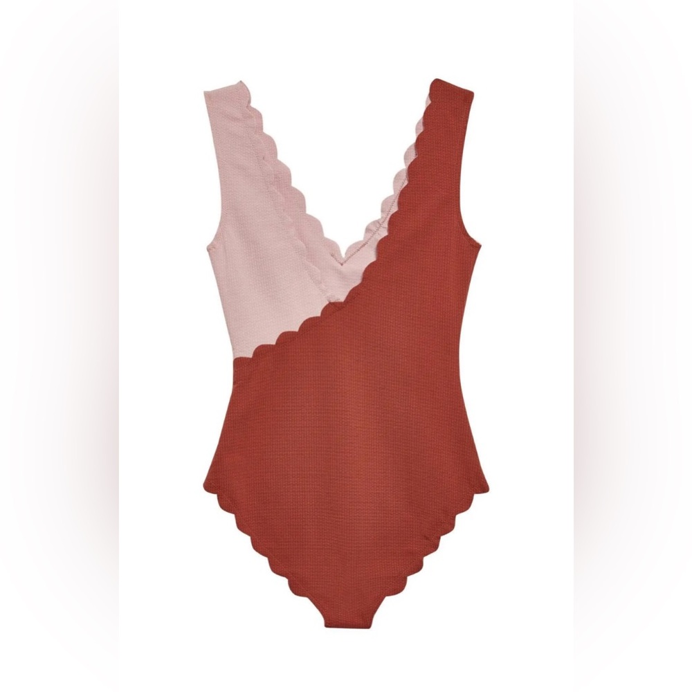 Marysia Canyon Point Scalloped Maillot One-Piece Swimsuit Girls Size 8